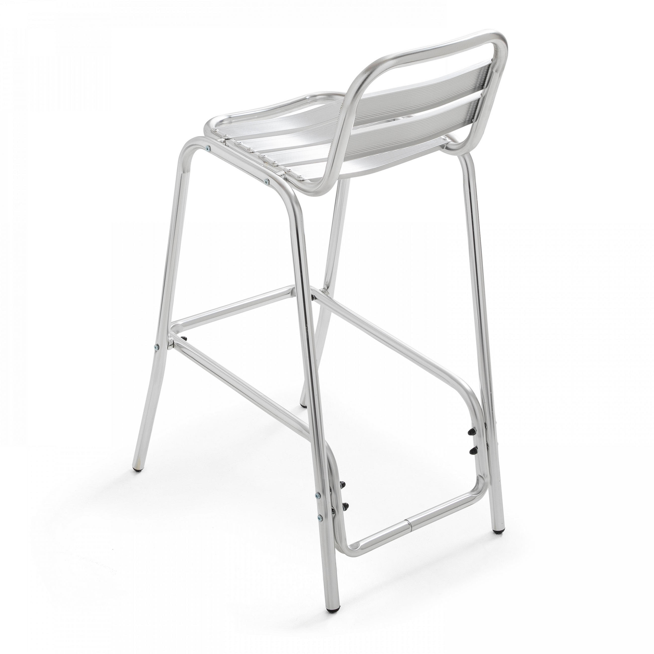 HOCHSTUHL 4-tlg., Grau - Grau, Metall (62/95/45cm) - Oviala
