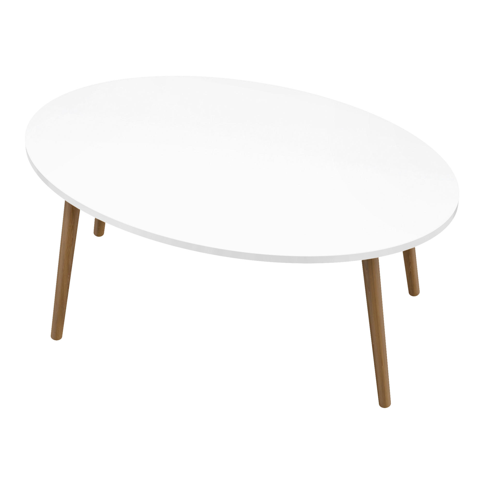 KONFERENČNÍ STOLEK Sindal 90/50/41 cm - bílá, dřevo (50/90/41cm) - [en.casa]