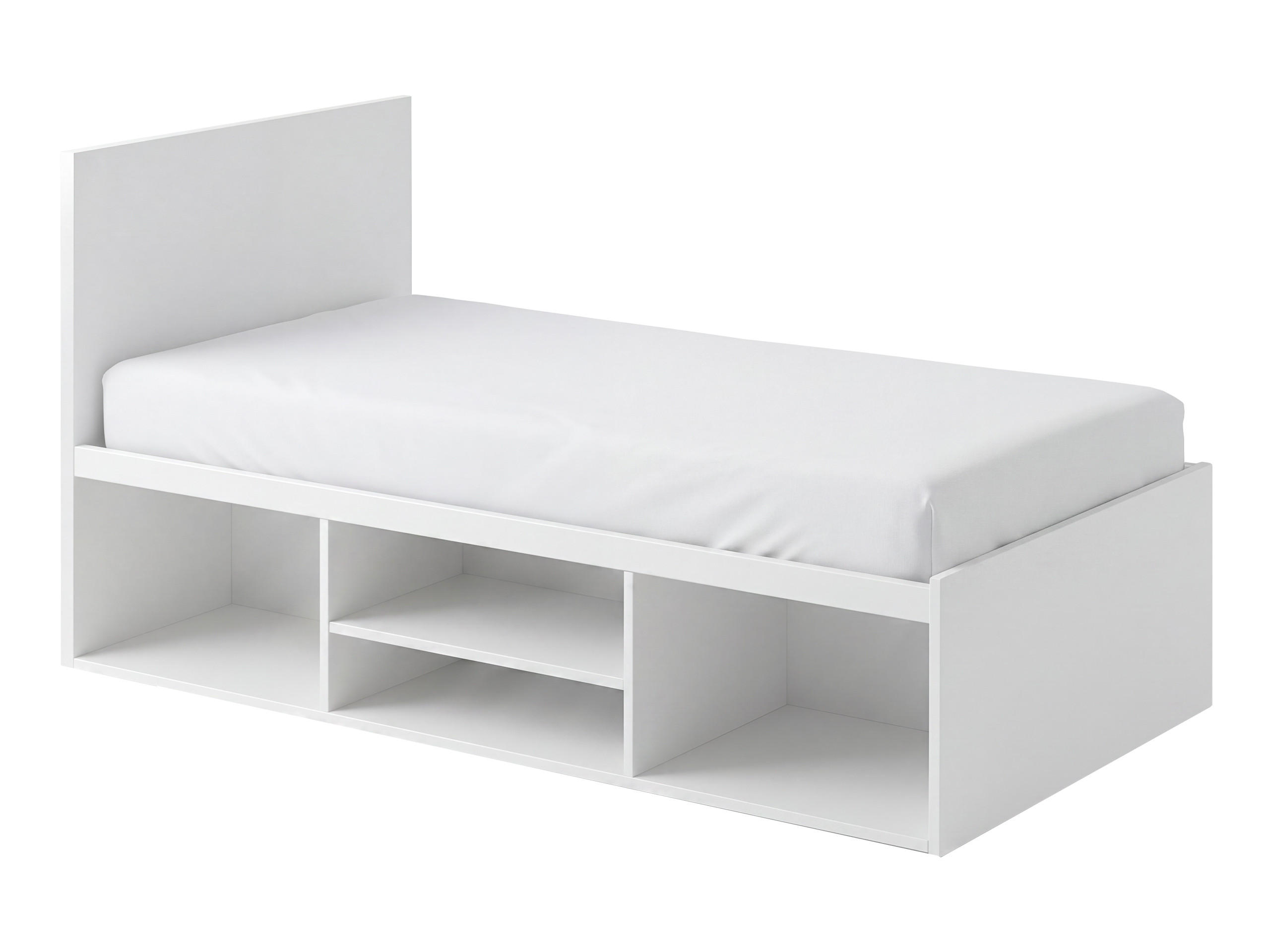 JUGENDBETT Mini - Weiß, Holzwerkstoff (90/200cm) - MIRJAN24