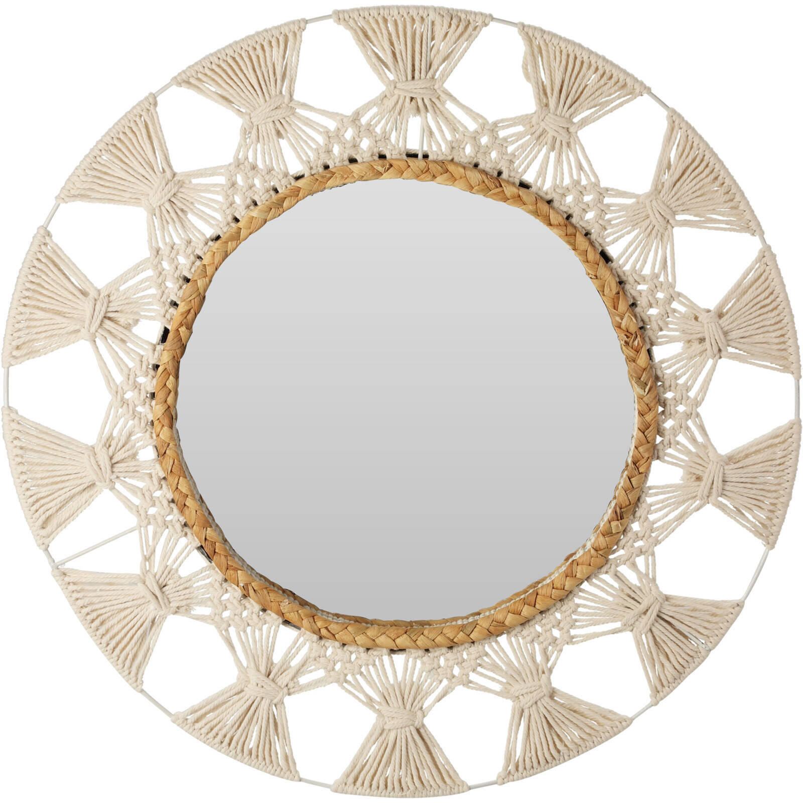 SPIEGEL Rund Ø 55 cm - Beige, Glas (55/2/55cm)
