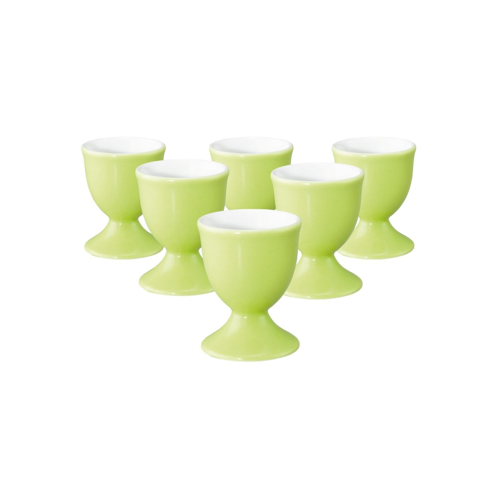 EIERBECHER Liberty Pure Colors Lime Green ø 4,9 cm 6er Set - Grün, Keramik (4.9/6.4/4.9cm) - Seltmann Weiden