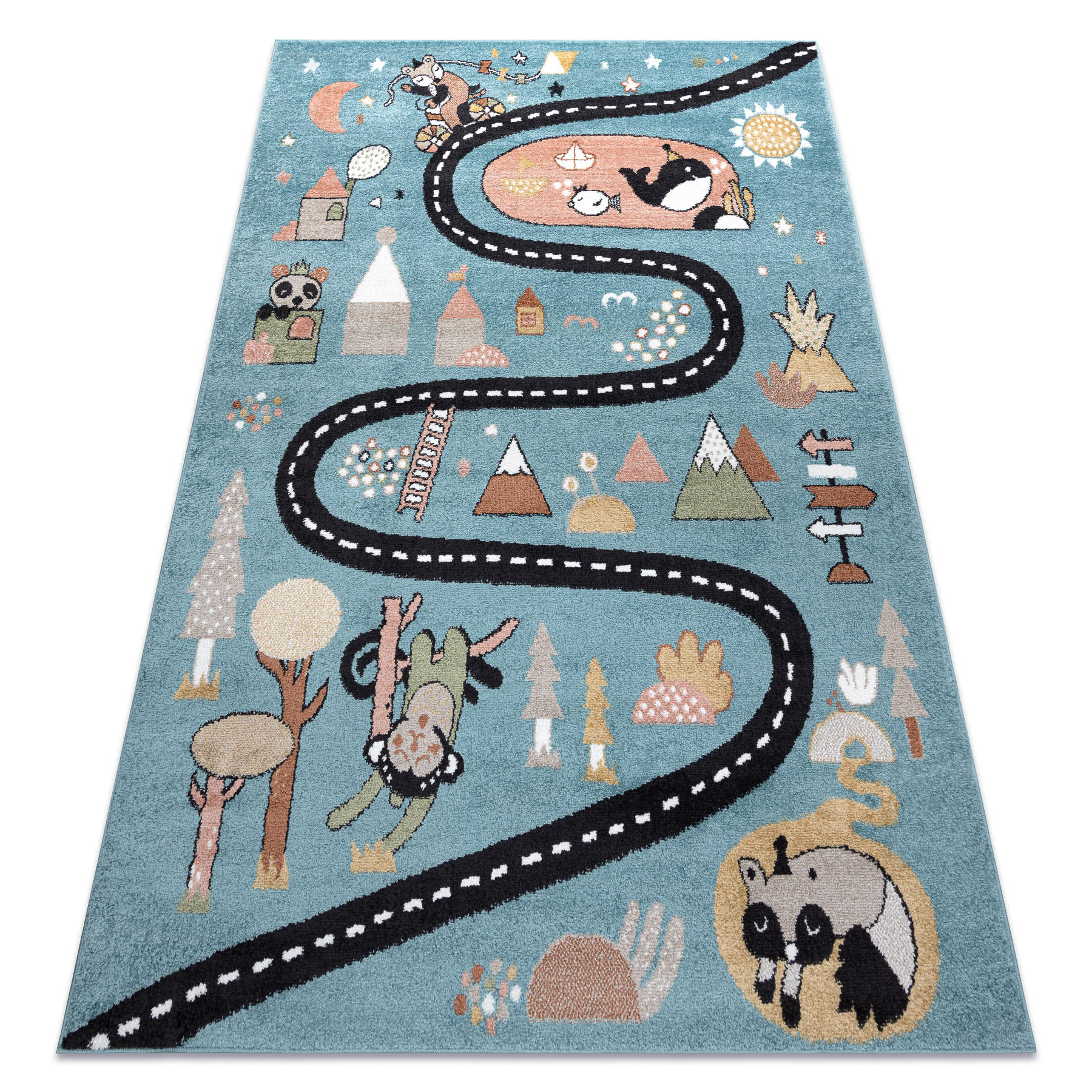 TEPPICH Fun 280/370 cm - Blau, Textil (280/370cm) - rugsX