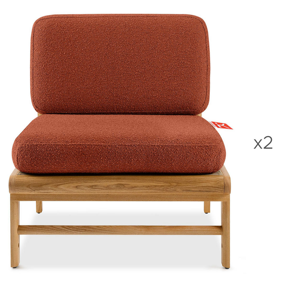 LOUNGESOFA ATREDA rechts - Orange, Holz/Textil (300/80/160cm) - KONSIMO®