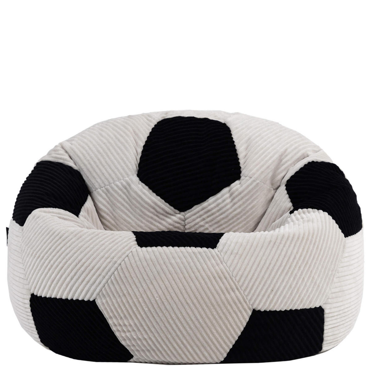 KINDERSITZSACK Fußball - Schwarz, Textil (76/48/76cm) - icon