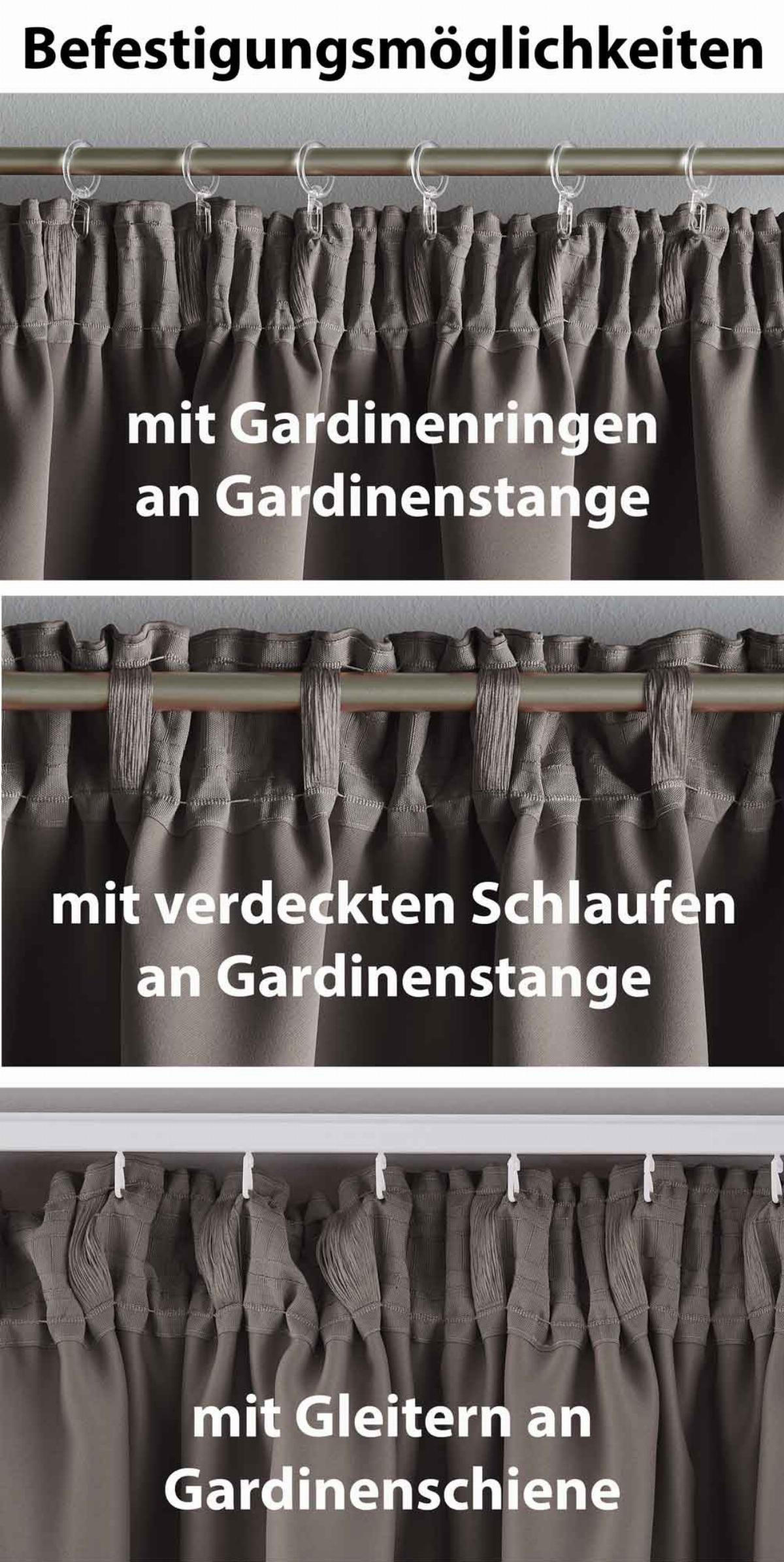 VORHANG 2ER SET NEWYORK HxB 160x140 cm Taupe - Taupe, Textil (140/160cm) - Gardinenbox