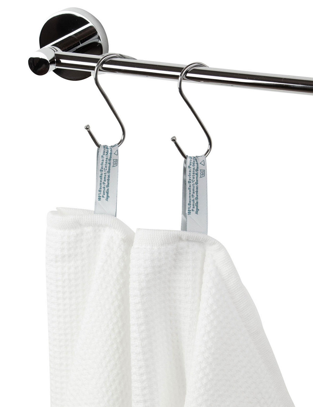 GÄSTETÜCHER, 10er-Set, 30x50 cm, 100% Baumwolle, Weiß - Weiß, Textil (30/50cm) - Zollner