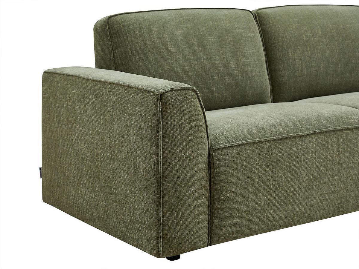 SCHLAFSOFA - 3 Personen - Stoff - Grün - - Grün, Textil (208/85/98cm) - Vente-Unique