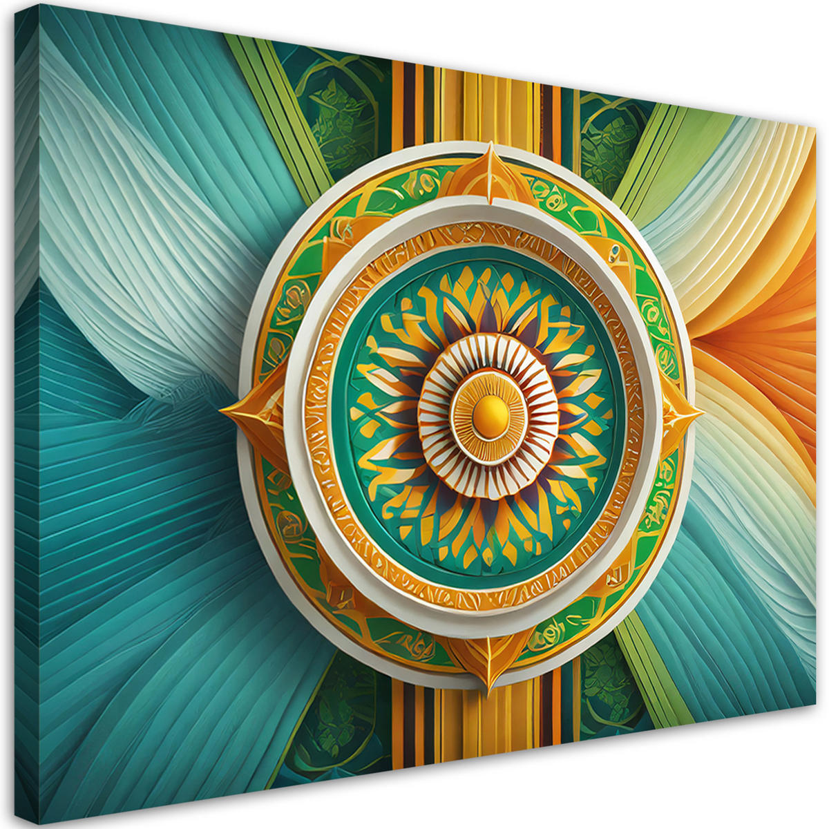 WANDBILD mandala zen symbol - Multicolor, Textil (60/40cm) - Feeby