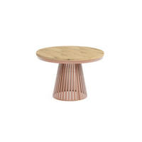 ESSTISCH Cone Bis - Eiche Artisan/Kupferfarben, Holzwerkstoff/Metall (120/120/76cm) - Meblini