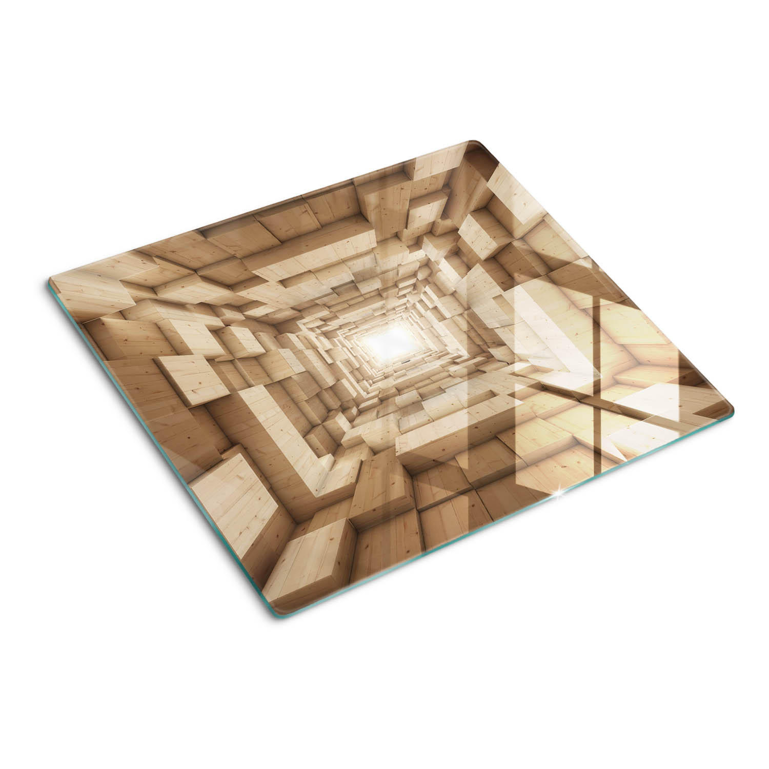 GLASPLATTE 60x52 cm Holztunnel - Braun, Glas (60/0.4/52cm) - TULUP