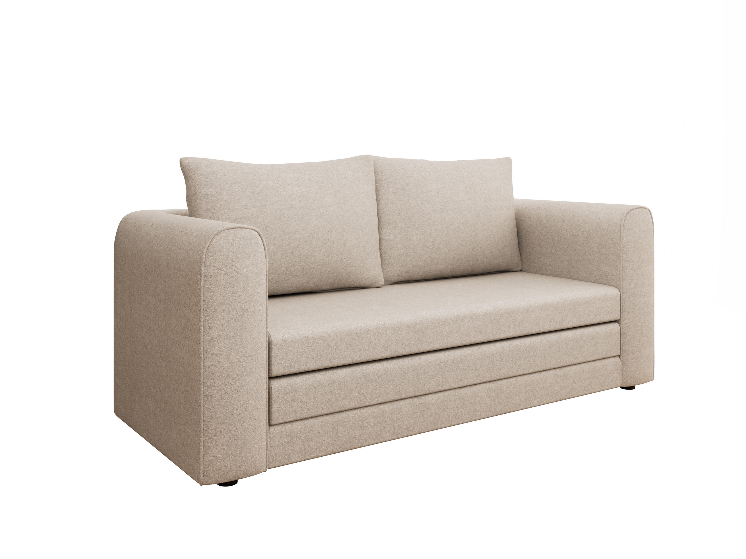 SCHLAFSOFA Arelis Schlafsofa mit Bettfunktion, beige - Beige, Holz (160/78/69cm) - Panda Möbel