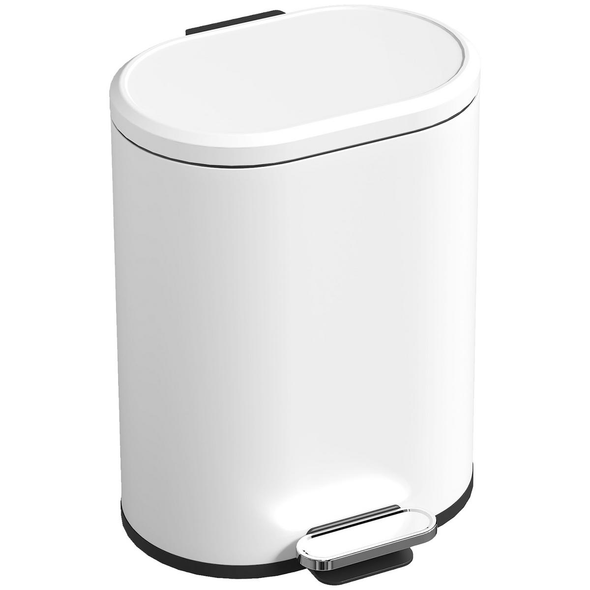 MÜLLEIMER DE-08919 12 L Treteimer mit Soft-Close, herausnehmbarem Inneneimer Weiß - Weiß, Metall (25.5/37.5/30cm) - ComfortXL