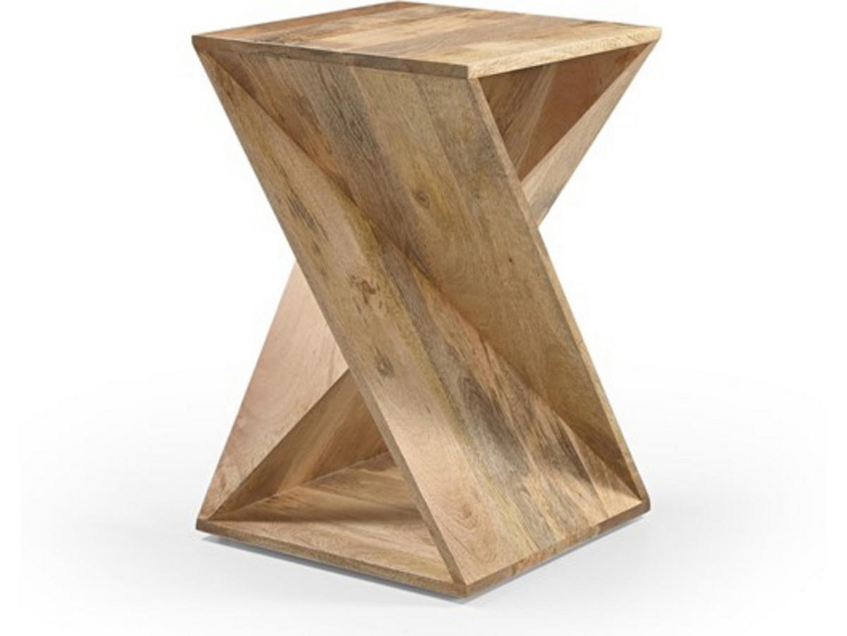 BEISTELLTISCH I/ir Mangoholz Durchmesser 40 cm Natur - Naturfarben, Holz (40/40/60cm) - Villa Möbel