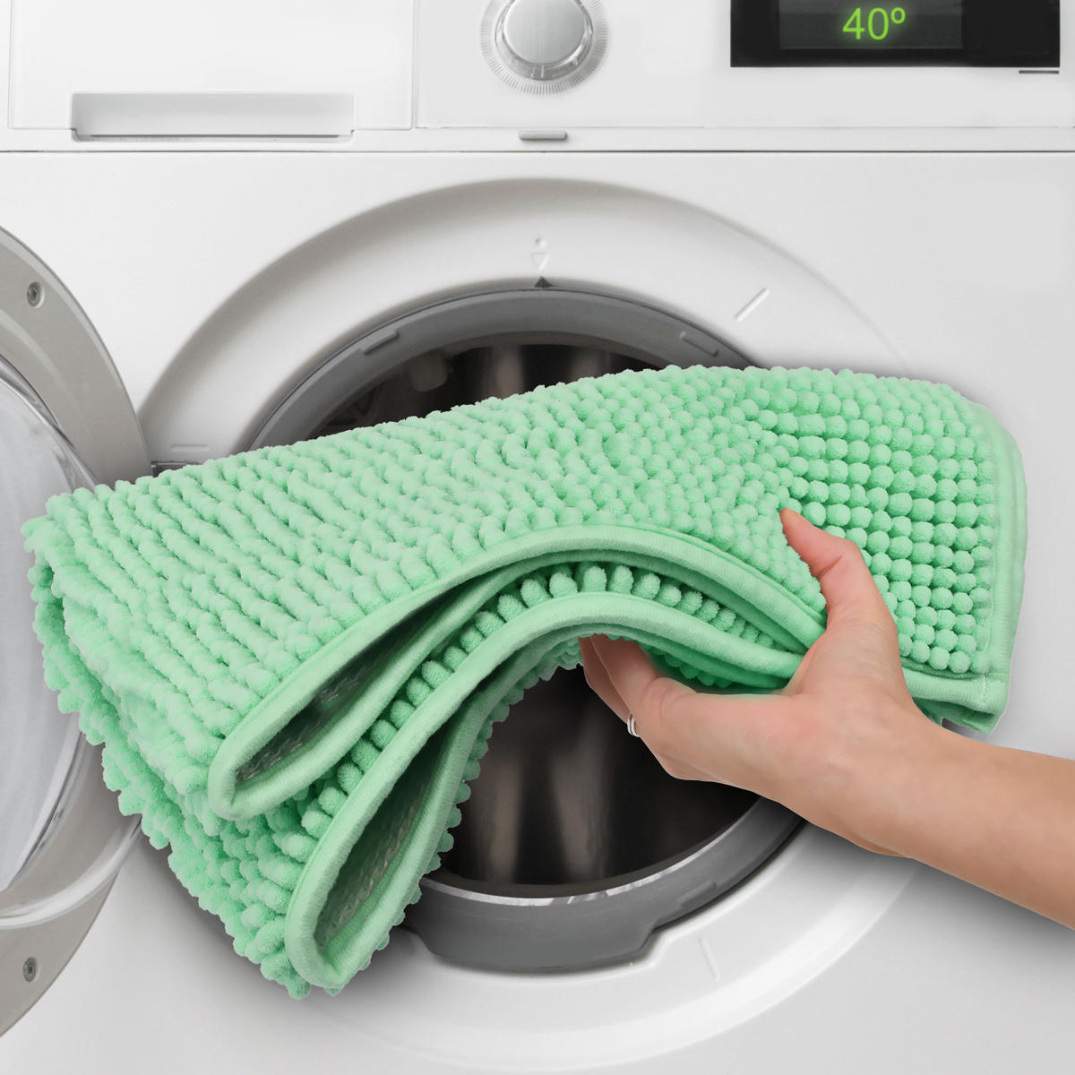 VORLEGER MATTE BeauMare WR 50/50cm Hellgrün - Hellgrün, Textil (50/50cm) - Beautissu 