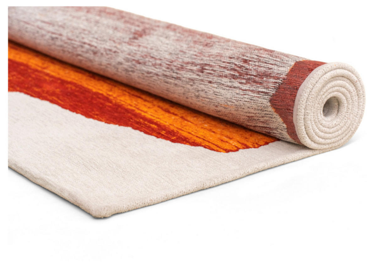 TEPPICH modern Flachgewebe BROOM Orange 280 x 390 cm - Orange, Textil (280/390cm) - Novatrend