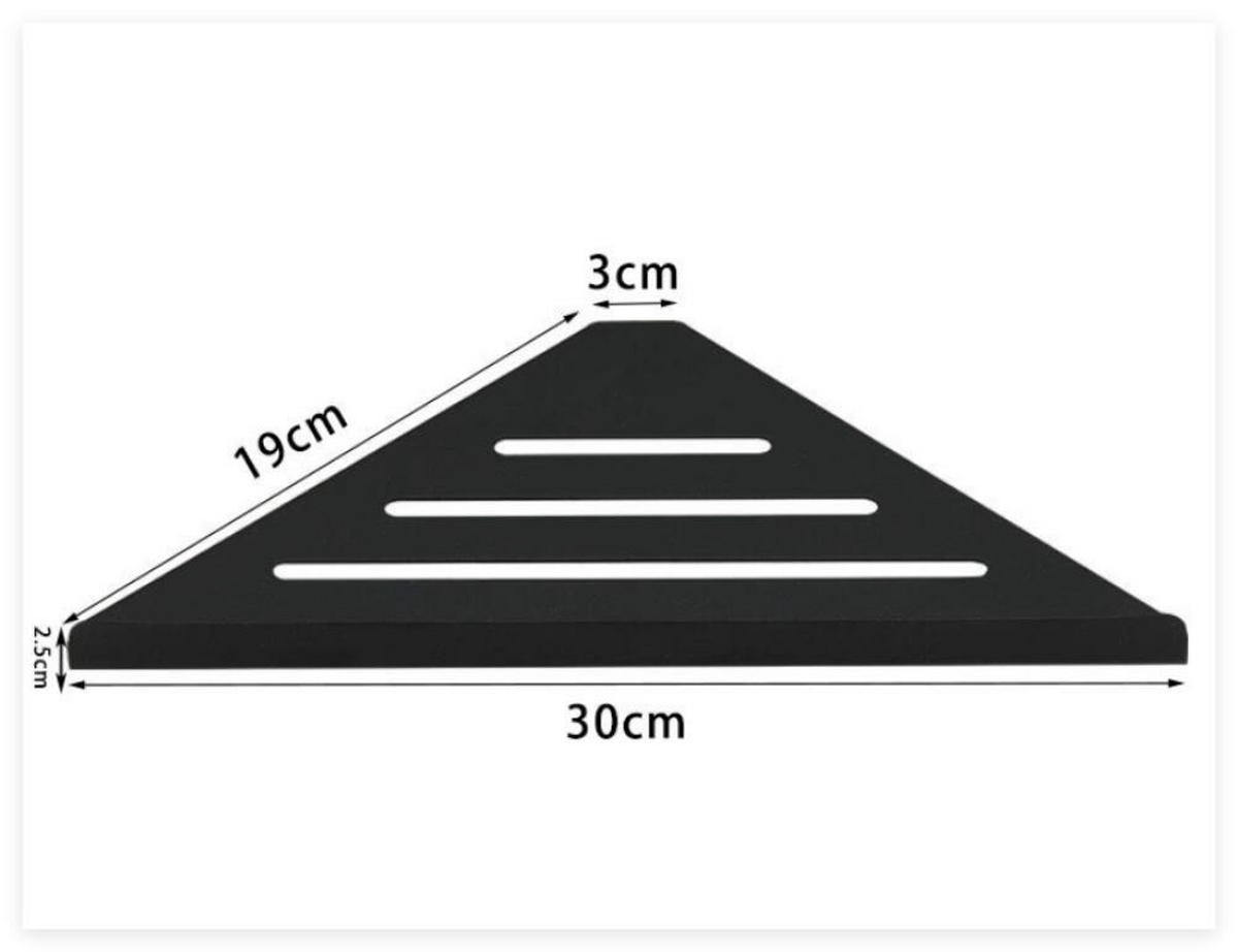 DUSCHREGAL , Eckduschablage - Schwarz, Metall (19/3/30cm) - BELZ