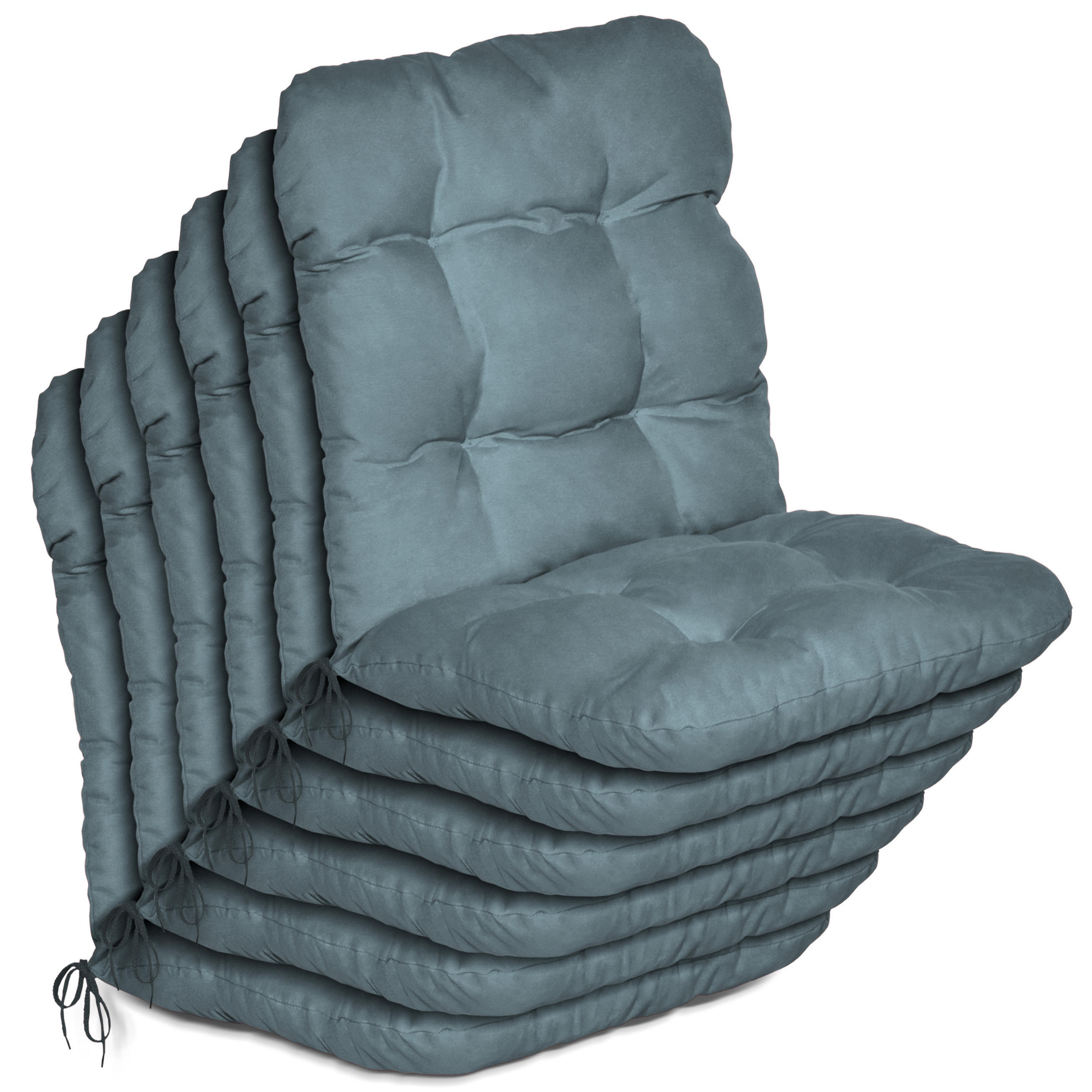 NIEDERLEHNER Flair NL 100x50x8cm Taubenblau (6tlg) - Blaugrau, Textil (50/100cm) - Beautissu 