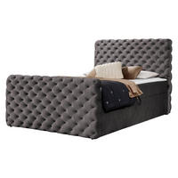 BOXBETT Chesterfield Lux - Braun, Holz (180/200cm) - MIRJAN24