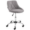 HOCKER Stoff grau - Chromfarben/Grau, Textil/Metall (47/71/49cm) - CLP