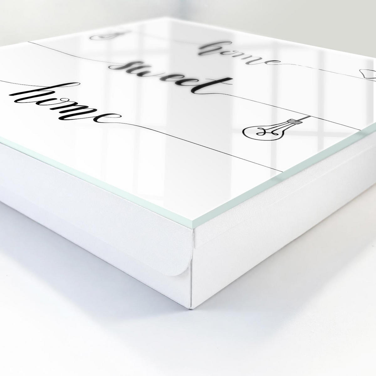 SCHLÜSSELBOX Weiß 30x30 cm – Türöffnung nach rechts - Schönes Zuhause - Multicolor, Metall (30/30/5cm) - TULUP