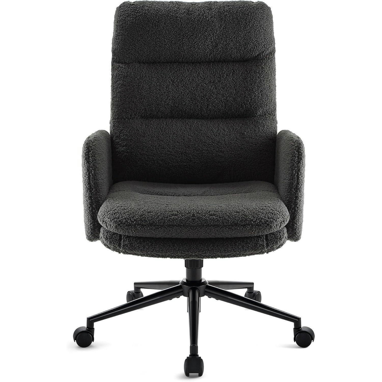 BÜROSTUHL mit Rollen Dunkelgrau - Anthrazit, Textil (72/106/72cm)