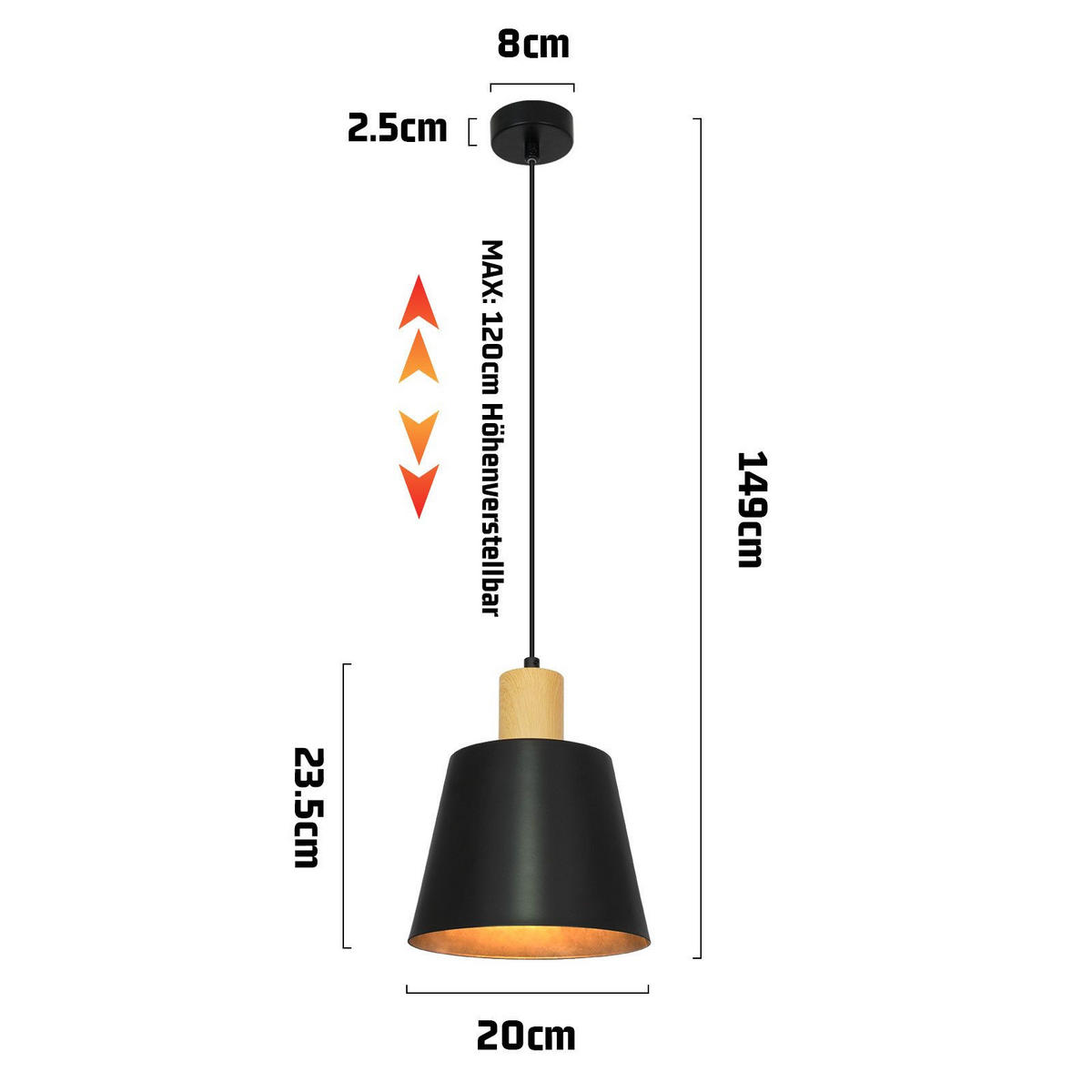 KRONLEUCHTER Hellanar 20.0/20.0/149.0 cm (2er-set) - Schwarz, Metall (149/20/20cm) - ZMH