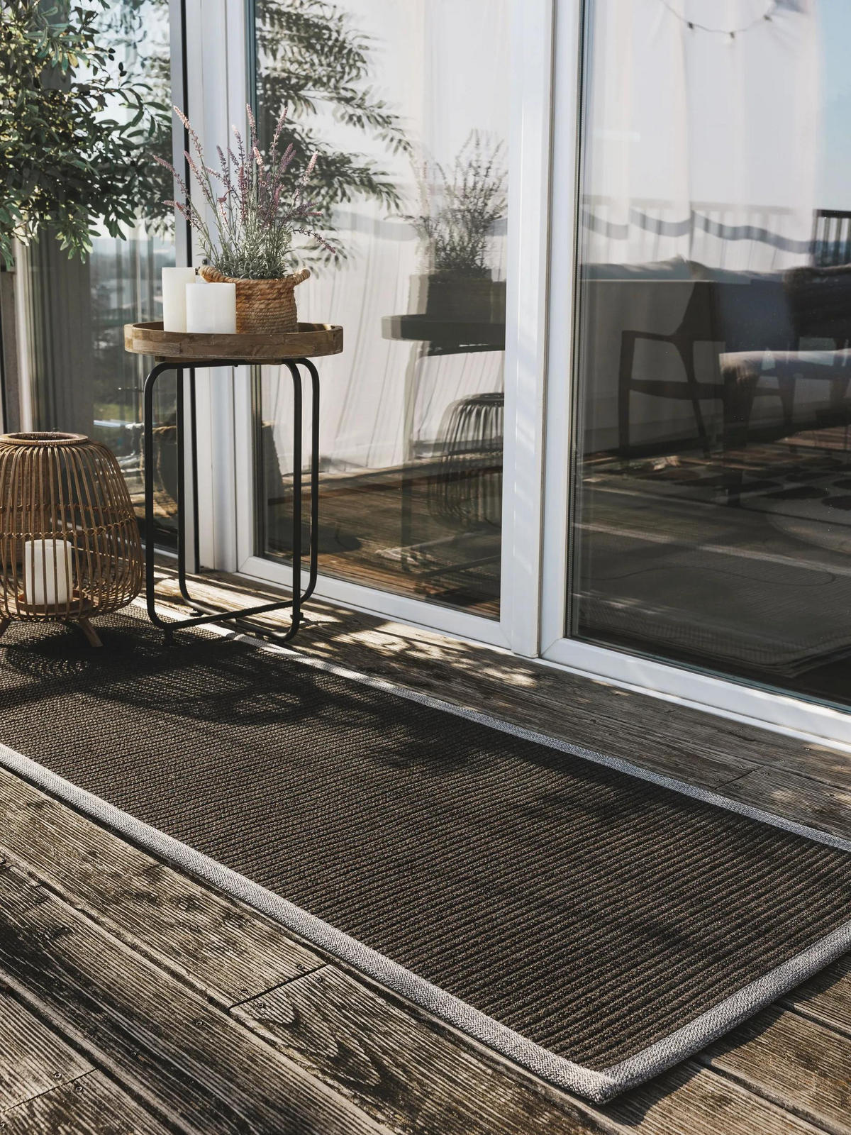 OUTDOORLÄUFER Nandi Schwarz 70x200 cm - Schwarz, Textil (70/200cm) - benuta Nest