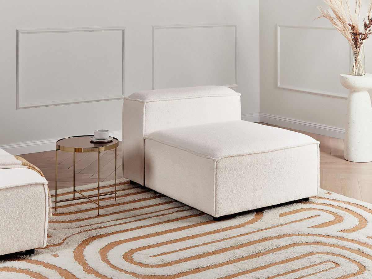 SESSELMODUL Bouclé Cremeweiß Ardal - Creme, Textil (88/68/120cm) - Beliani