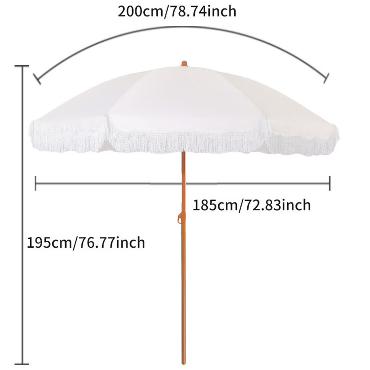 SONNENSCHIRM, Ecru, Schirmdurchmesser: 185 cm - Ecru, Textil (185/185cm) - Authentics