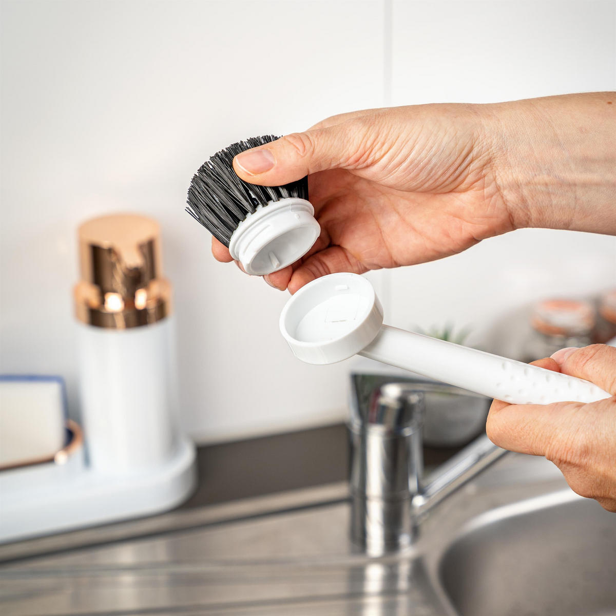 SPÜL-SET, weiß - Weiß, Kunststoff (20/8.5/20cm) - bremermann