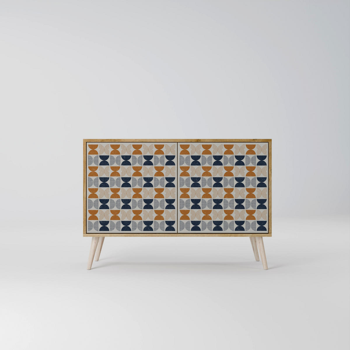 SIDEBOARD REFLECTION RANGE, Eicheneffekt, 111x42x77,5 cm, 2 Türen - Eichefarben/Buchefarben, Holzwerkstoff/Buchenholz (111/77.5/42cm) - SpaceRebels