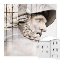 SCHLÜSSELBOX Weiß 30x30 cm – Türöffnung nach rechts - Antike Eleganz - Beige, Metall (30/30/5cm) - TULUP