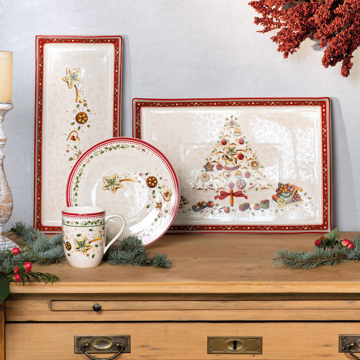 GEBÄCKPLATTE Winter Bakery Delight bunt 40 x 27,5 cm - Multicolor, Keramik (27.5/2.8/40cm) - Villeroy & Boch