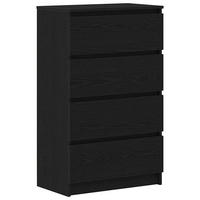 SIDEBOARD Schwarz Eichen-Optik 60/35/98,5 Cm Holzwerkstoff - Schwarz, Holzwerkstoff (35/98.5/60cm) - vidaXL
