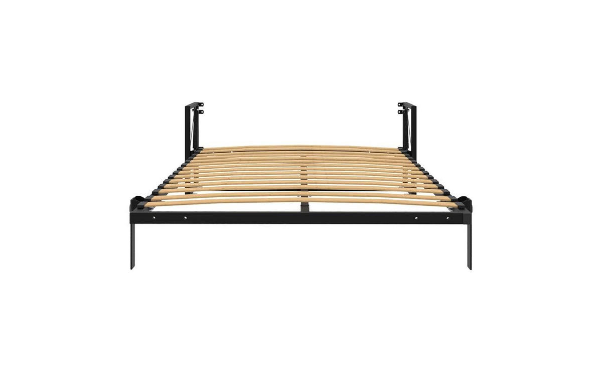 WANDBETT Morphy Classik Modulares SizeFlex- und TypeFlex-System - 120x190 Vertikal - Schwarz, Holz/Metall (120/190cm) - WallBedKing
