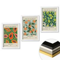 WANDBILDER 3er-Set - 20x30 cm Weißer Rahmen - Vintage-Poster mit Früchten - Weiß, Kunststoff (20/30cm) - ArtPrintCave