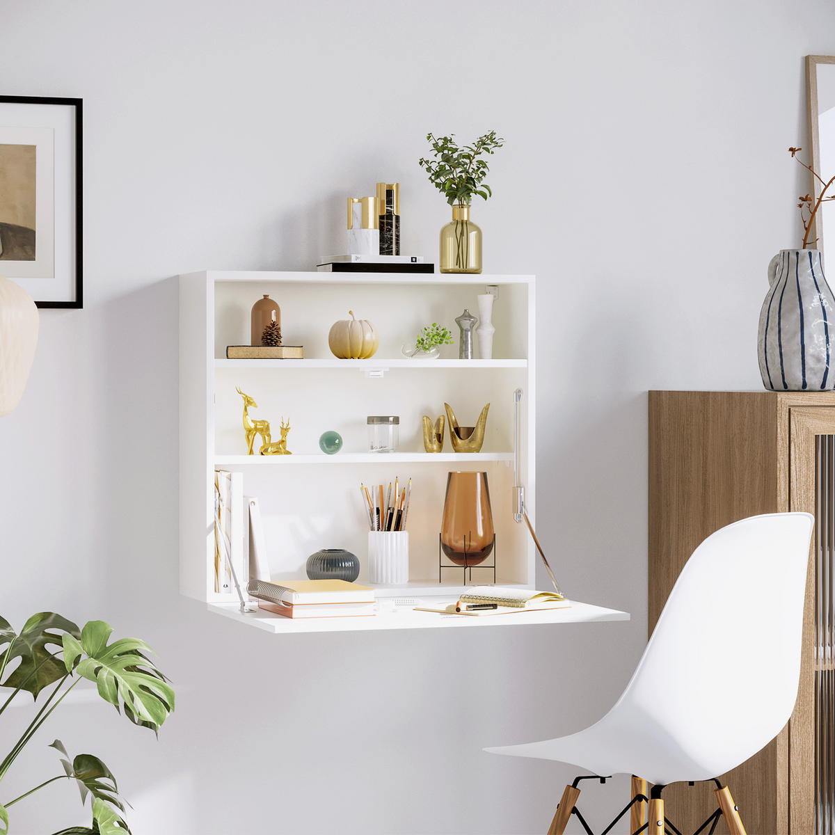 BÜROTISCH Weiß 1 Stück - Weiß, Holzwerkstoff (120/60/60cm) - GiPP