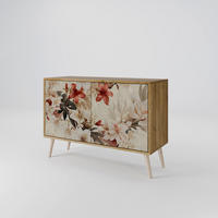 SIDEBOARD PETAL HARMONY, Eicheneffekt, 111x42x77,5 cm, 2 Türen - Eichefarben/Buchefarben, Holzwerkstoff/Buchenholz (111/77.5/42cm) - SpaceRebels