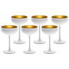 SEKTSCHALEN Elements Weiß-Gold 230 ml 6er Set - Goldfarben/Weiß, Glas (0.23L) - Stölzle Lausitz
