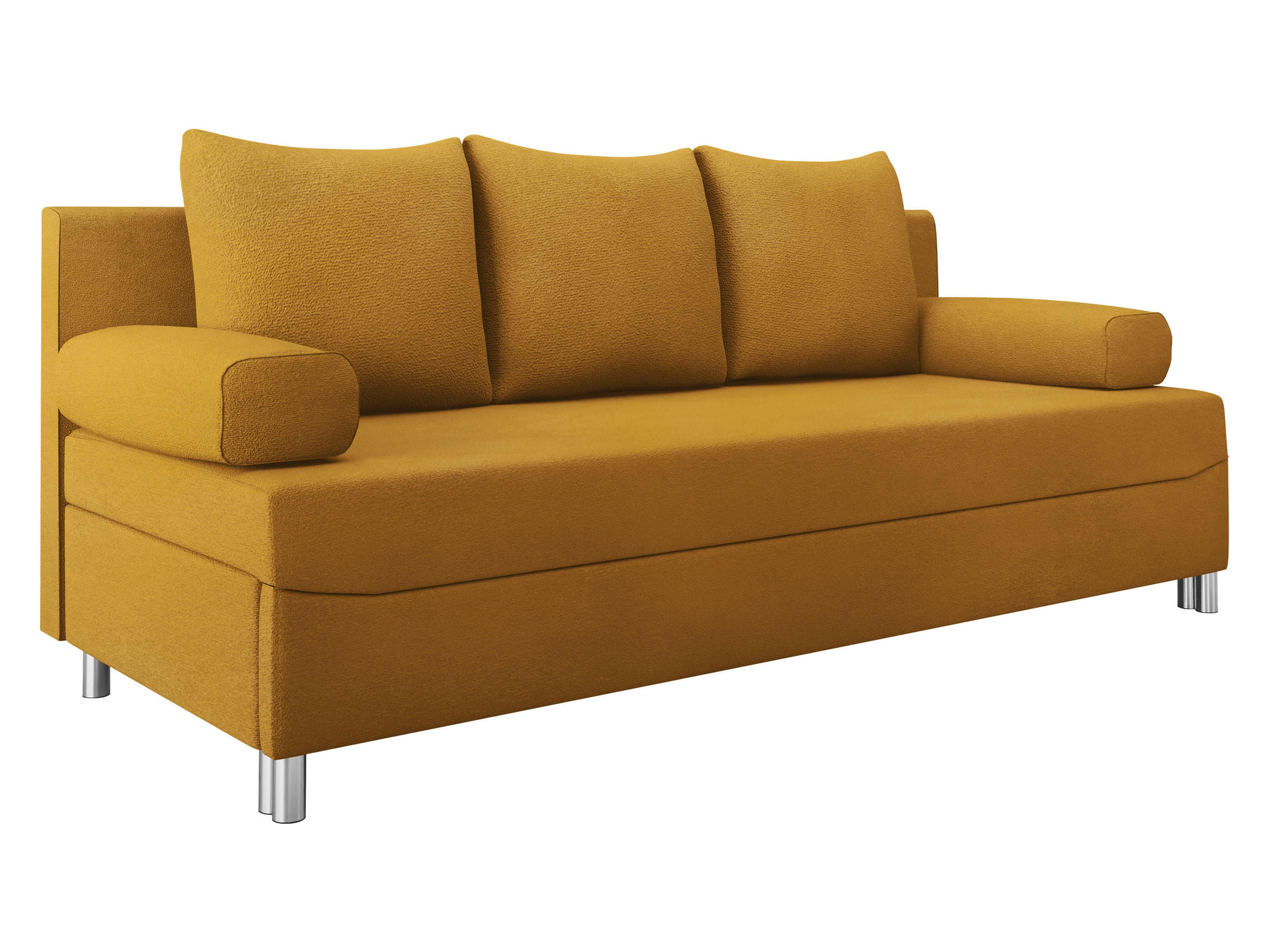 SCHLAFSOFA Dover - Chromfarben/Gelb, Holz/Kunststoff (192/86/80cm) - MIRJAN24