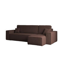 ECKSOFA Mit Schlaffunktion Und Bettkasten L-Form BEST Stoff Abriamo Braun Rechts - Braun, Holz/Textil (244/142cm) - Kaiser Möbel