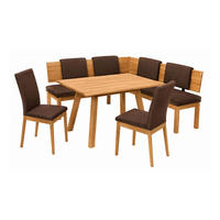 ECKBANKGRUPPE Modern Danny 2 für 7 Personen Massivholz Kernbuche/Braun - Kernbuche/Braun, Holz (194/85/155cm) - 58aufmkessel