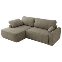 ECKSCHLAFSOFA CUBO L Grau Struktur - links - Schwarz/Grau, Kunststoff/Textil (273/187cm) - MKS
