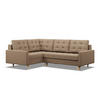 ECKSOFA LINKS MIT SCHLAFFUNKTION ELMA, Braun - Braun, Textil (223/172cm) - Mebligo