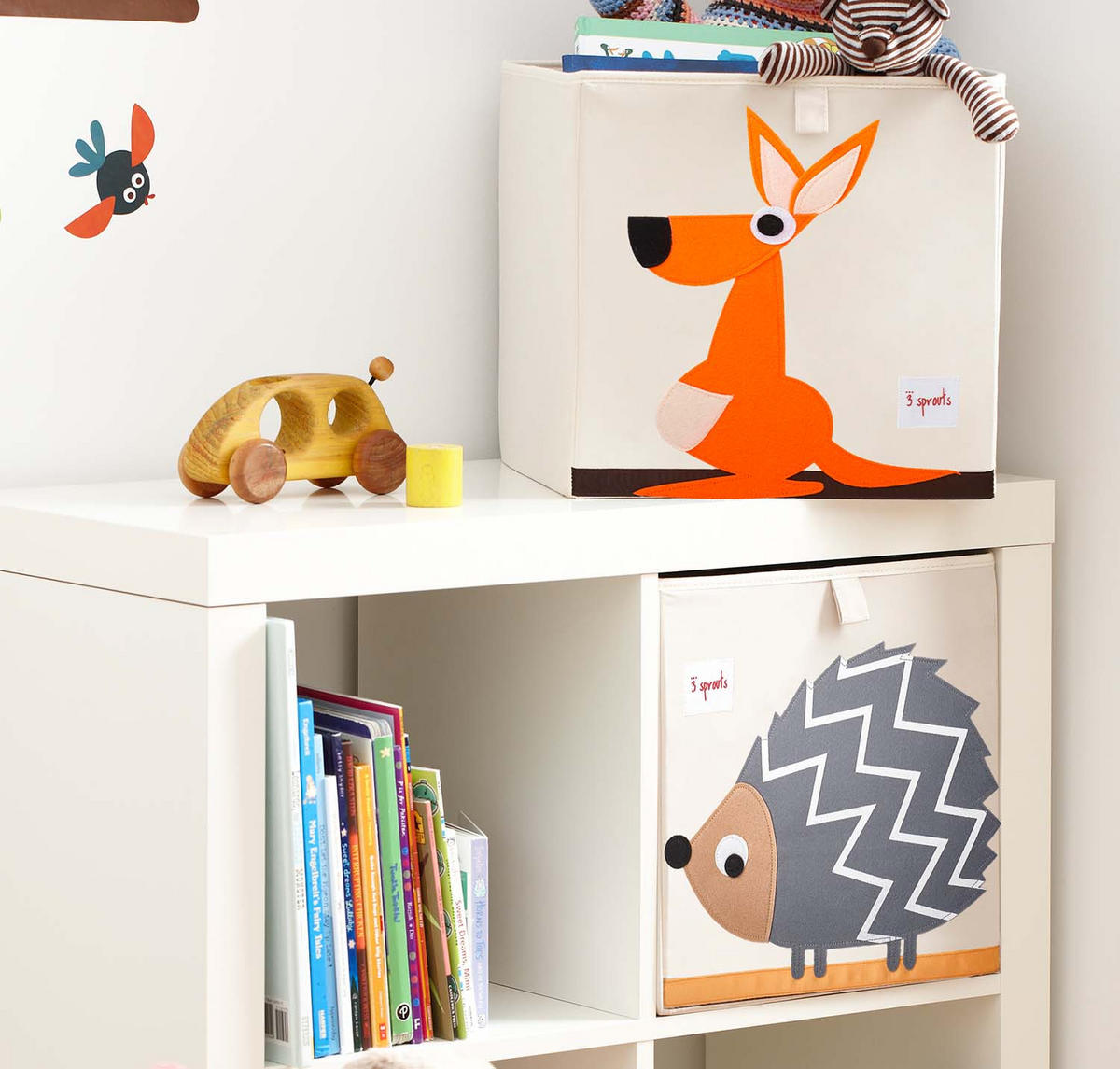 AUFBEWAHRUNGSBOX Känguru 33x33x33cm - Naturfarben, Textil (33/33cm) - 3Sprouts
