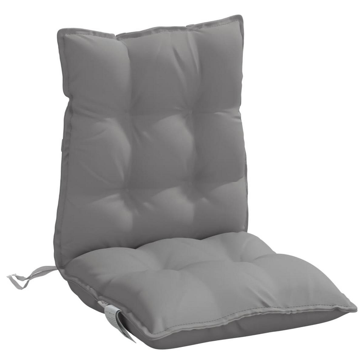 NIEDRIGLEHNER-AUFLAGEN 4Er Set Grau Oxford-Gewebe - Grau, Textil (50/7/100cm) - vidaXL