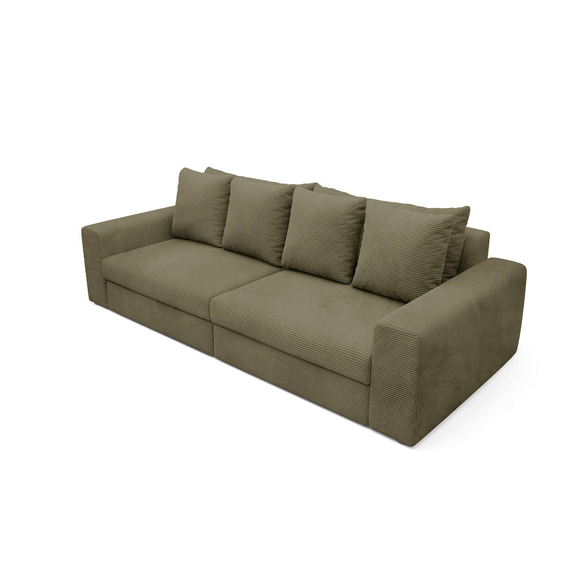 SOFA Paola 3 Sitzplätze Grün - Grün, Holz (272/86/120cm) - Petits-meubles