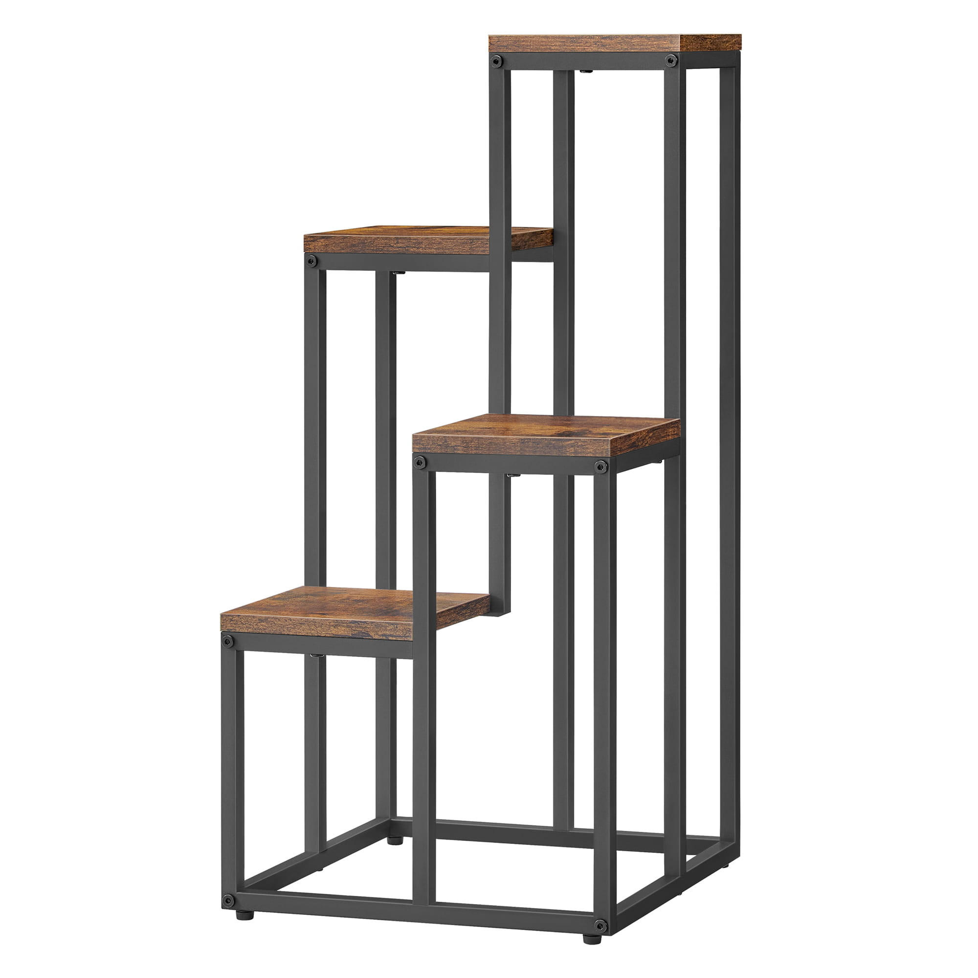 BLUMENSTÄNDER - Alteiche/Schwarz, Metall (34/34/71cm) - Mat-Haus