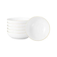 FOODBOWLS Liberty Goldrand weiß-gold ø 25 cm 6er Set - Goldfarben/Weiß, Keramik (25.4cm) - Seltmann Weiden