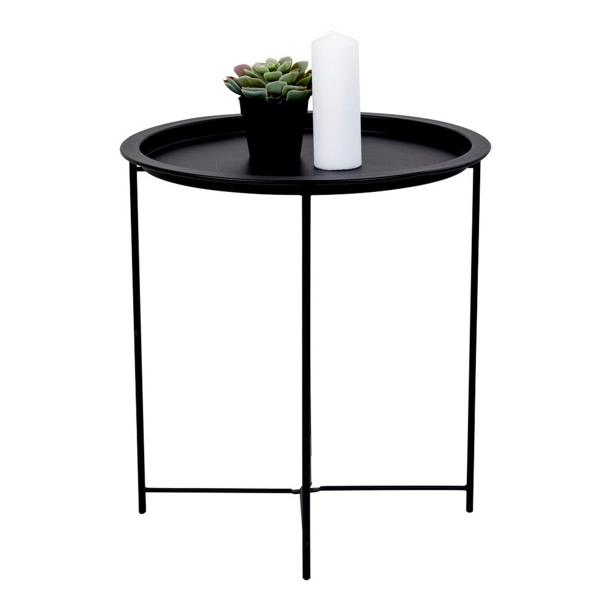 COUCHTISCH Ecktisch schwarz - Schwarz, Holzwerkstoff (47/47/50cm) - ebuy24